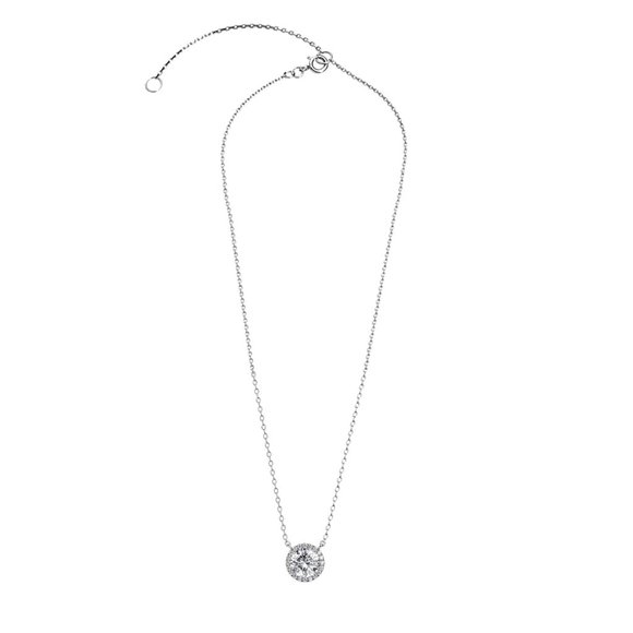 Certified 1ct. t.w. Brilliant Cut Diamond Necklace - Picture 5 of 15